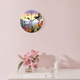 thumbnail image 3 of 10 Inch Wall Clock Battery Operated Silent Clock Decorative for Office, Kitchen, Outdoor, Living Room，Beautiful Fresh Flowers with Fluttering Butterflies Pattern, 3 of 4