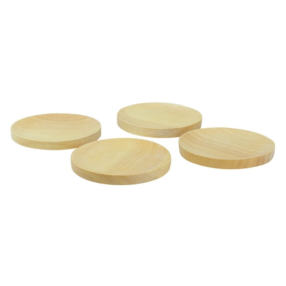 Avon Set of 4 Wood Wine Appetizer Plates 4.5"