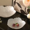 thumbnail image 4 of Pearl White Crystal Glass Fruit Bowl Set of 3, Table Centerpiece Fruit Plates for Dessert Candy Snack Bread Vegetables, Decorative Platter - Housewarming Wedding Birthday Gift (Whole Set(S&M&L)), 4 of 5