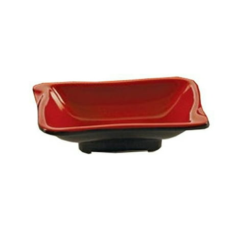 

Black & Red Rectangle Sauce Dish 3 Oz. 4 1/8 W X 2 1/2 L Melamine Black & Red 4 packs