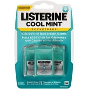 Listerine PocketPaks Breath Strips Cool Mint 72 Each (Pack of 6)