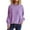 Purple, variant on Women's Fashion Casual Round Neck Pullover Solid Color Long-sleeve Sweater Top for Everyday Style, Comfortable and Chic Top for Women,Blue,L