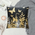 thumbnail image 2 of Nawypu Golden Butterfly Throw Pillow Cover Black White Street Art Graffiti Stripes Cushion Case for Kids Teens Adults Dreamy Wild Glitter Leaves Creature Cushion Cover for Party, 2 of 5