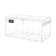thumbnail image 4 of Almencla Acrylic Spider Enclosure Container Reptile Tank for Hermit Crab Frogs Gerbil L Size Double Grid, 4 of 8