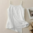 thumbnail image 3 of cfhntfmh Cotton Linen Camisole Tops for Women Spaghetti Strap Loose Fit Tank Top Cami Summer Casual Beach Vacation Clothes, 3 of 4