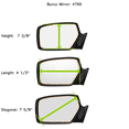 thumbnail image 4 of Fits 12-20 Tesla S Left Driver Replacement Mirror Glass Lens Only, 4 of 7