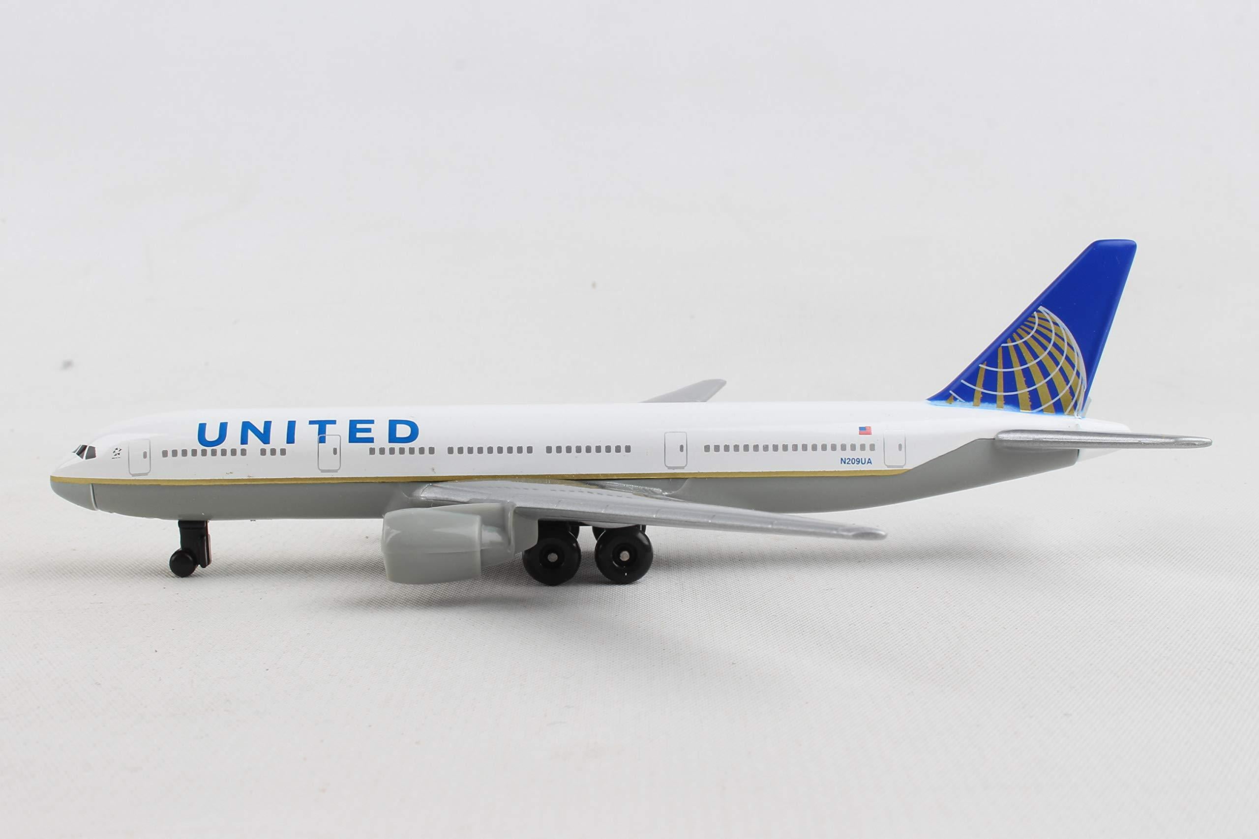 united airlines toy plane set