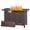 Brown, variant on LazySunsets 42" Outdoor Propane Fire Pit Table, 50000 BTU Auto Start Steel Fire Table, 2-in-1 with Removable Tabletop & All-Weather Waterproof Cover for Garden Backyard Patio, Black
