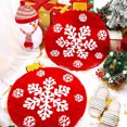thumbnail image 5 of JingChun Red Snowflake Joy Christmas Round Bathroom Rugs Winter themed Xmas Festive Decorations, Absorbent Shaggy Cute Holiday Christmas Circle Bath Mat Rug Washable, 5 of 7