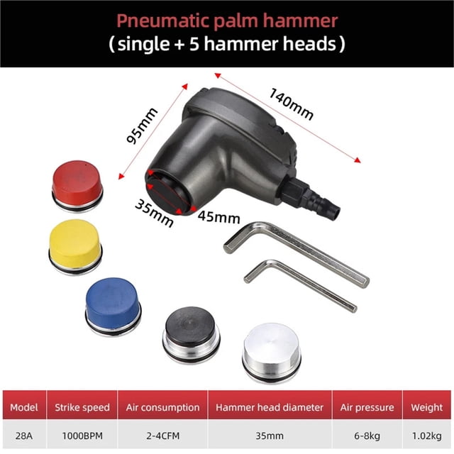 Multipurpose Handheld Air Hammer Pneumatic Palm Hammer Repair Pushpin ,Powerful