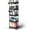 Black, variant on 5 Tier Rolling Utility Cart, Mobile Storage Shelves with Wheels for Bathroom Laundry Office Home, Gray