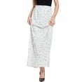 thumbnail image 1 of Falda Maxi de Terciopelo con Lentejuelas de Cintura Alta Elástica INSPIRE CHIC para Mujeres S Blanca, 1 of 6