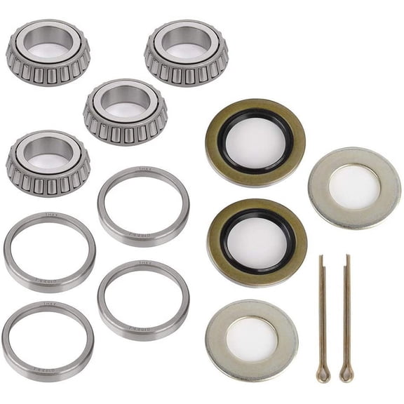 ECCPP Boat Trailer Wheel Bearing Kit 1(1-Inch) L44643 L44610 Tapered Spindle Grease Seal For 2000 EZ Lube Axles