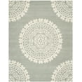 thumbnail image 3 of SAFAVIEH Bella Parker Medallion Geometric Wool Area Rug, Grey/Ivory, 8' x 10', 3 of 7