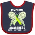 thumbnail image 3 of Inktastic Lymphoma Awareness Hope Support and Love Boys or Girls Baby Bib, 3 of 4