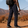 thumbnail image 5 of Men'S Hiking Cargo Pants Water Resistant Quick Dry Lightweight Fishing Camping Travel Outdoor Pants With Side Zipper, 5 of 9