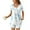 013 Light Blue, variant on Hvot&aat Women's Summer Casual 2 Piece Pajama Sets Short Sleeve Flowy Top with Shorts Fashion Print Loungewear Sleepwear