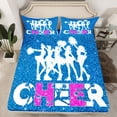 thumbnail image 2 of Homewish Girly Dreamy Dance 4-Piece Full Size Sheets,Bling Blue Glitter Bed Sheets,Cheer Team Lightweight Sheet Sets,Super Cozy Room Decor, 2 of 7
