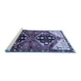 thumbnail image 2 of Ahgly Company Machine Washable Indoor Round Persian Blue Traditional Area Rugs, 6' Round, 2 of 4