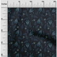 thumbnail image 2 of oneOone Polyester Spandex Medium Blue Fabric Floral Quilting Supplies Print Sewing Fabric By The Yard 56 Inch Wide, 2 of 5