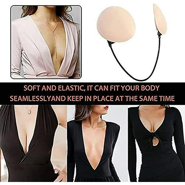 Push Up Frontless Bra Kit Wire,deep Plunge Bra Kit Silicone Cover For  Sweetheart Necklines Beige