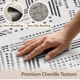 thumbnail image 6 of ODIKA 8'x10' Monochrome Geometric Maze Washable Area Rug Dynamic Angular Patterns for for King Size Bedroom Under Bed, Master Suite, Non-Shedding, Easy Care, 6 of 7