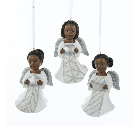 club pack of 12 silver and white african american little angel decorative christmas ornaments - African American Christmas Decorations club pack of 12 silver and white african american little angel decorative christmas ornaments - African American Christmas Decorations