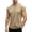 Khaki, variant on Mens Summer Shirts Cap Sleeve Crew Neck Workout T Shirts Casual Loose Fit Gym Tees, L