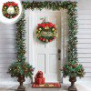 Corona navideña, adornos navideños, corona para árbol de Navidad, adornos colgantes, arreglo de escena, decoración navideña para colgar en la puerta, coronas navideñas