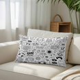 thumbnail image 3 of Video Game Body Pillow Cover, Pillowcase Protectors with Zipper, Breathable Decorative Throw Pillow Case Cover, Black White Game Controller Monochrome Pillow Shams for Couch Sofa 24x36Inch, 3 of 8