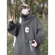 thumbnail image 3 of Sudadera con capucha de cuello alto con estampado de letra C de otoño para hombre, sudadera con capucha de diseño ninja, sudadera con capucha de gran tamaño Y2K, 3 of 5