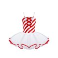 thumbnail image 1 of iiniim Robe de Danse de Noël pour Filles Canne en Bonbon Ballet Tutu Robe de Danse Patinage Artistique Rouge 12, 1 of 8