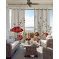 thumbnail image 4 of Blackout Curtains for Bedroom, Red Mushrooms Room Darkening Window Drapes for Living Room, Sage Green Eucalyptus Butterflies Plants Thermal Insulated Grommet Curtains, 42x63 inch, 2 Panels, 4 of 9
