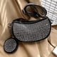 thumbnail image 1 of Bolso Bandolera Bandolera con diamantes de imitación, bandolera de moda, sencilla e informal para el trabajo (plata) Sywqhk Para Estrenar, 1 of 8