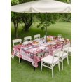 thumbnail image 3 of Outdoor Tablecloth with Umbrella Hole and Zipper, Valentine's Day Rectangle Table Cloth 60x120 Inch Waterproof Tablecloth, Watercolor Love Roses Dog Truck Pink Plaid Picnic Table Cover for Patio, 3 of 7