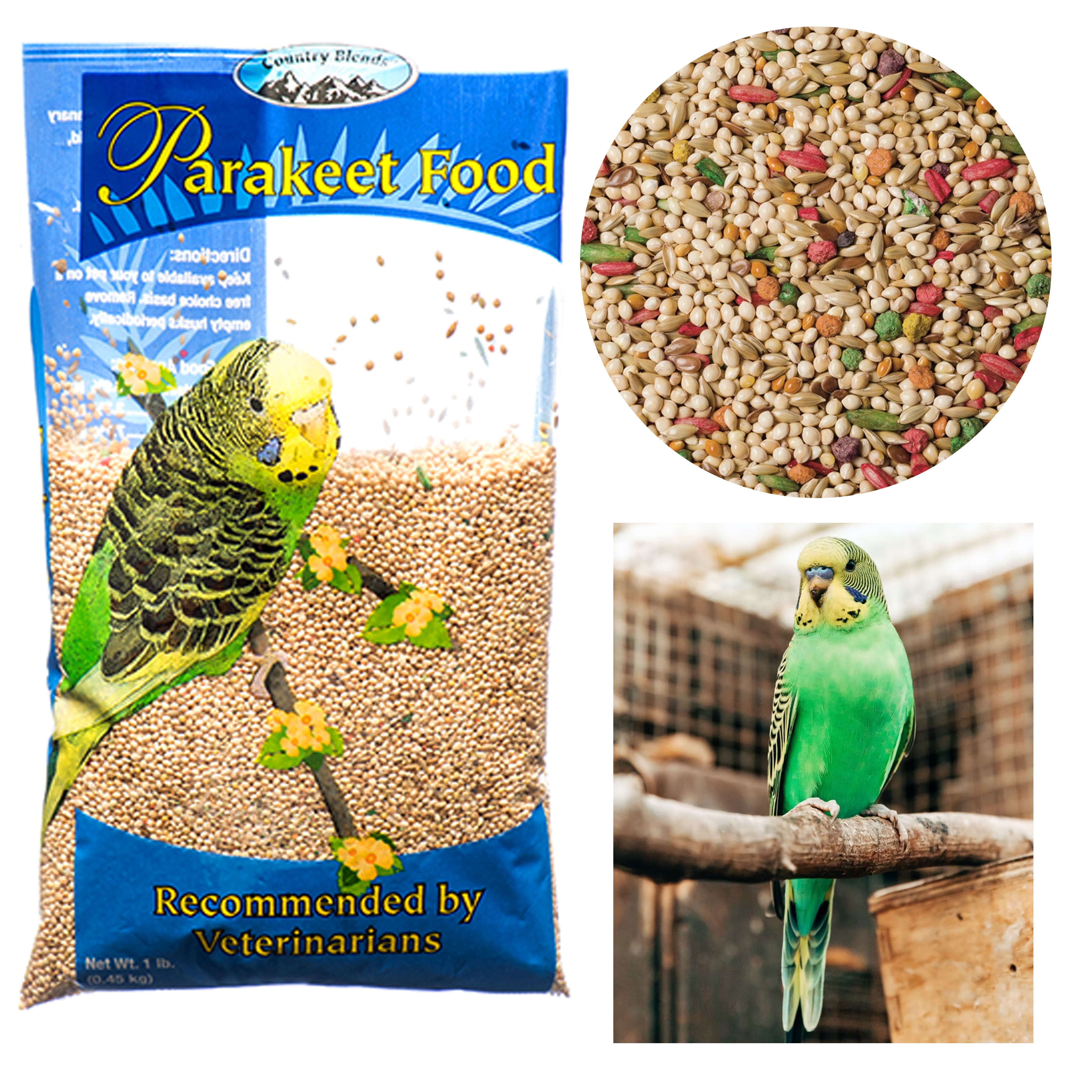 1lb Parakeet Food Seed Blend Mix Small Bird Feed Canaries Finch Parrot