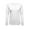 WHITE, variant on Womens Long Sleeve T Shirt With Super-Soft Stretch Fabric Round Neck T-Shirts