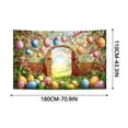 thumbnail image 2 of Easter Photo Prop Background Cloth With Egg And Bunny Designs For Indoor Outdoor Party Decorations And Photography, 2 of 4
