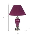 thumbnail image 5 of Silver and Magenta Table Lamp with Magenta Shade, 5 of 6