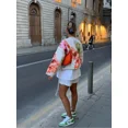 thumbnail image 3 of Veste en Coton Épaisse Imprimée Mode Col Rond Femme Chic Manches Longues Ample Manteau Chaud Automne 2024 Élégant Rue, 3 of 5