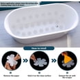 thumbnail image 2 of Quinnsus - Pegatinas antideslizantes para bañera, 24 unidades, transparentes, antideslizantes, con raspador para bañera, 3.2 in de diámetro, 2 of 5