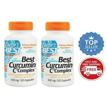 Doctor's Best - Best Curcumin C3 Complex Turmeric, 500 mg, 120 Capsules, 2 (Dr Best Curcumin C3 Complex)