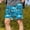 I_ Sky Blue, variant on kosheko Mens Mid Rise Blue Palm Tree Print Casual Shorts, Drawstring Waist Textured Breathable Vacation Bottoms Blue S