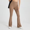 thumbnail image 3 of SWSMCLT Women's Yoga Pants Bootcut Bell Thin Trousers Long Pants High Waisted Stretch Flared Soft Fashion Coffee 0-2, 3 of 4