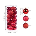 thumbnail image 3 of Ball Ornament Glossy Finish Decorative Sphere Multi‑Surface Style for Christmas Tree Holiday Decoration, 3 of 7