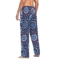 thumbnail image 3 of FORMRS Mens Pajama Pants with Pockets Cotton Sleepwear Lounge Bottoms Sizes S-2XL, Blue Fireworks Pattern, 3 of 7