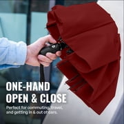 Repel Windproof Travel Umbrella, Auto Open Close Folding Umbrella Wind Tested to 100MPH