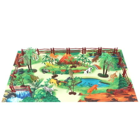 

QIIBURR Baby Toys for Girls Kids Toys for Girls 2-3 33PC Christmas Dinausors Toys for Boys with Plastic Dinosaur Figures & Dinosaur Rug Baby Play Mat & Tree Cake Decorate Supplies Toys for Kids