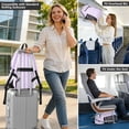 thumbnail image 6 of JIALIOU 14" Laptop Backpack Waterproof Airline Approved Stylish Casual Daypack for Travel Business College Work, Pale Violet and White Striped, 6 of 8
