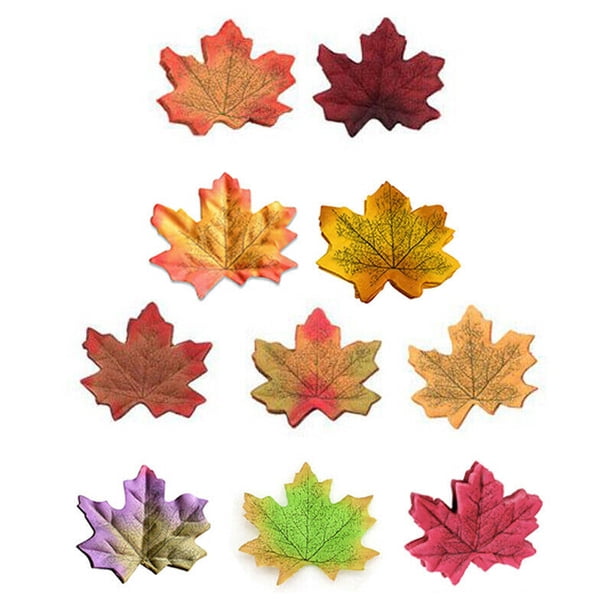 De Hoja De Arce Artificial Otoño Hojas Artificiales Manualidades Halloween Boda Decoración De Fiesta De Navidad 100 Piezas Eigraketly HA037958-00